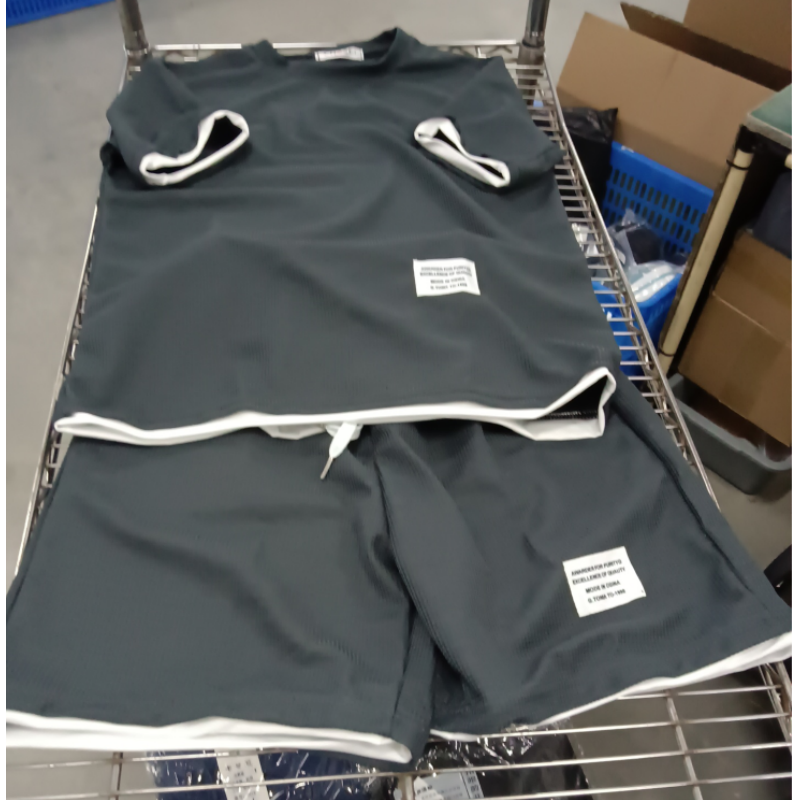 👕 Herren Waffelstrick T-Shirt & Shorts Set – Kühlstoff & Entspanntes Schnittdesign 💙