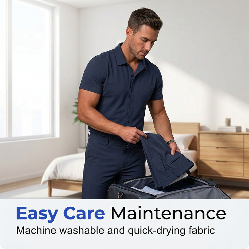 👔 54% RABATT! 🌿 Herren Zweiteiler – Leichter Casual-Anzug aus atmungsaktivem Stoff – Perfekt für Sommer, Hochzeit oder Büro – lässig-elegant mit Komfort ✨👖🌞