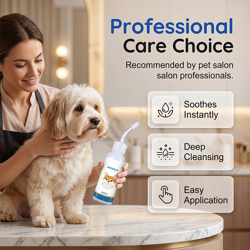 🐶 LIMITIERTER 50% RABATT! Sanfte Tierohrreiniger-Lösung für Hunde & Katzen – Sicher, schnell reinigend mit flexibler Silikonspitze
