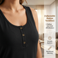 Damen Plus Size Henley Tank Top