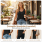 Damen Plus Size Henley Tank Top