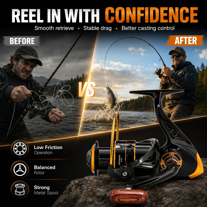 🎣⚙️ CNC-Rolle zum Spinnfischen – leicht, 13+1 Kugellager, Carbon-Bremse – für sanften & präzisen Wurf! 🌊