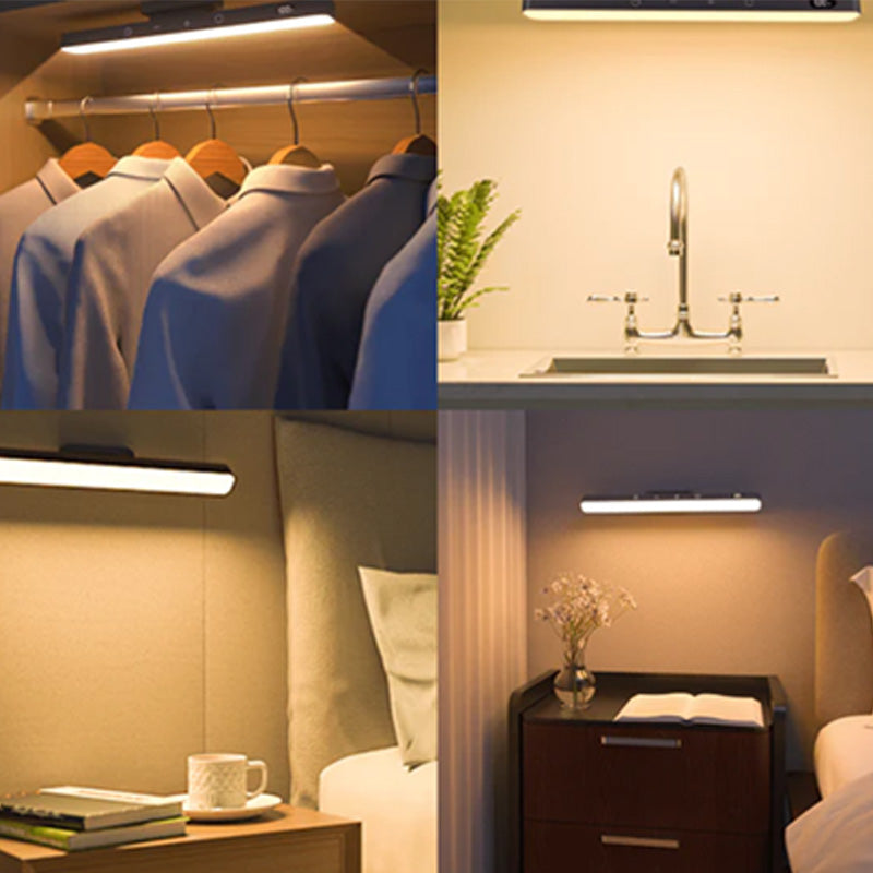 🔥 50% RABATT! 💡 Magnetische LED-Nachtleuchte ✨ Stufenlos Dimmbar, USB Wiederaufladbar & Kabellos für Schlafzimmer, Flur und Schrank