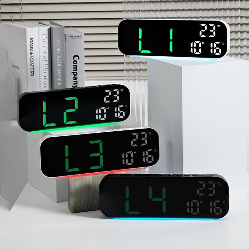 🛍️ 50 % Rabatt – Multifunktions-Tischuhr mit LED-Ziffern, Ambiente-Beleuchtung & Wecker – ideal für Hotel, Wohnzimmer & Schlafzimmer ✨