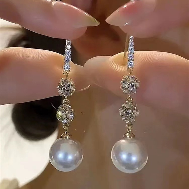 🛍️ 50 % Rabatt – Perlen-Ohrringe mit funkelnden Zirkonia-Anhängern – leicht & elegant, perfekt für den stilvollen Auftritt 💎