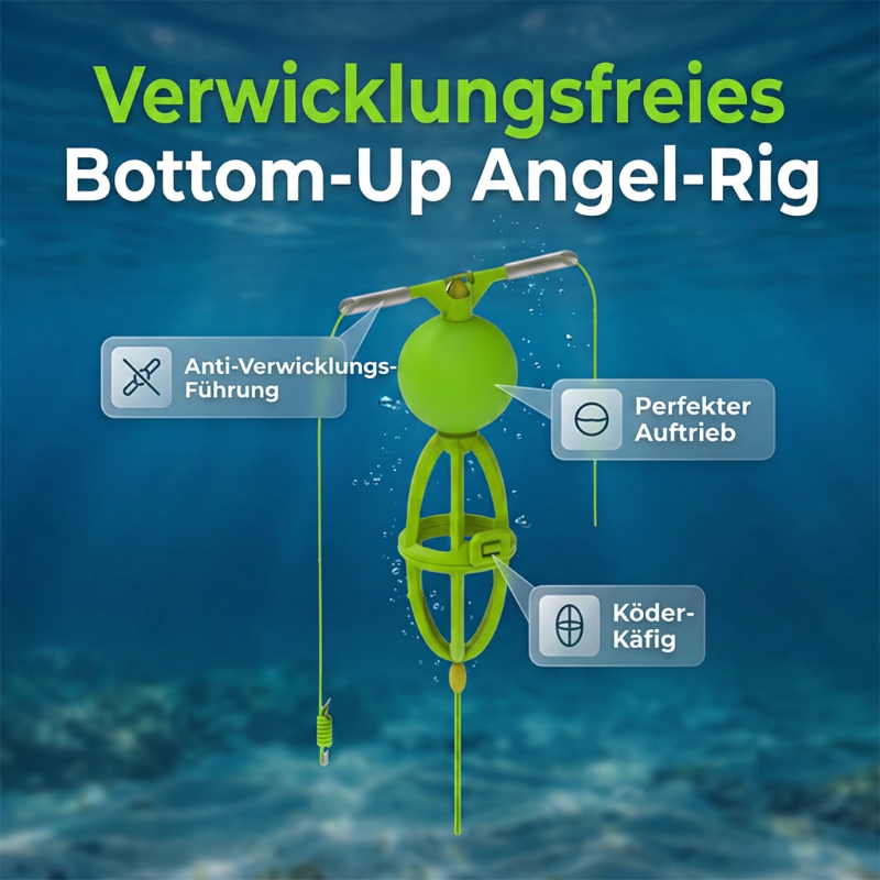 🎣 Verhedderungsfreies Futterkorb Angelsystem – einfach von unten befüllbar 💧