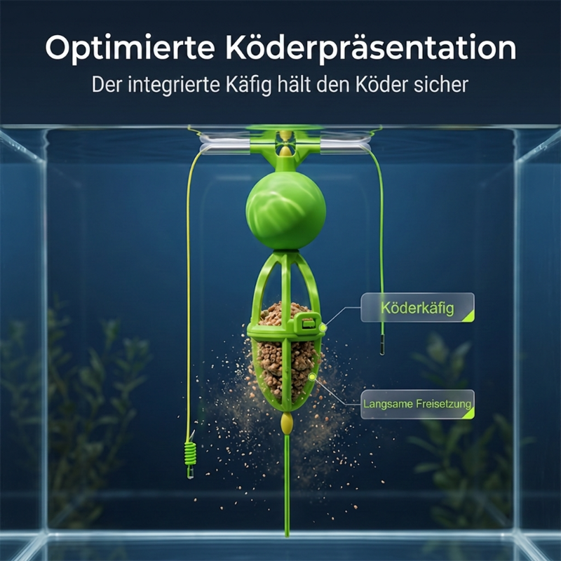 🎣 Verhedderungsfreies Futterkorb Angelsystem – einfach von unten befüllbar 💧