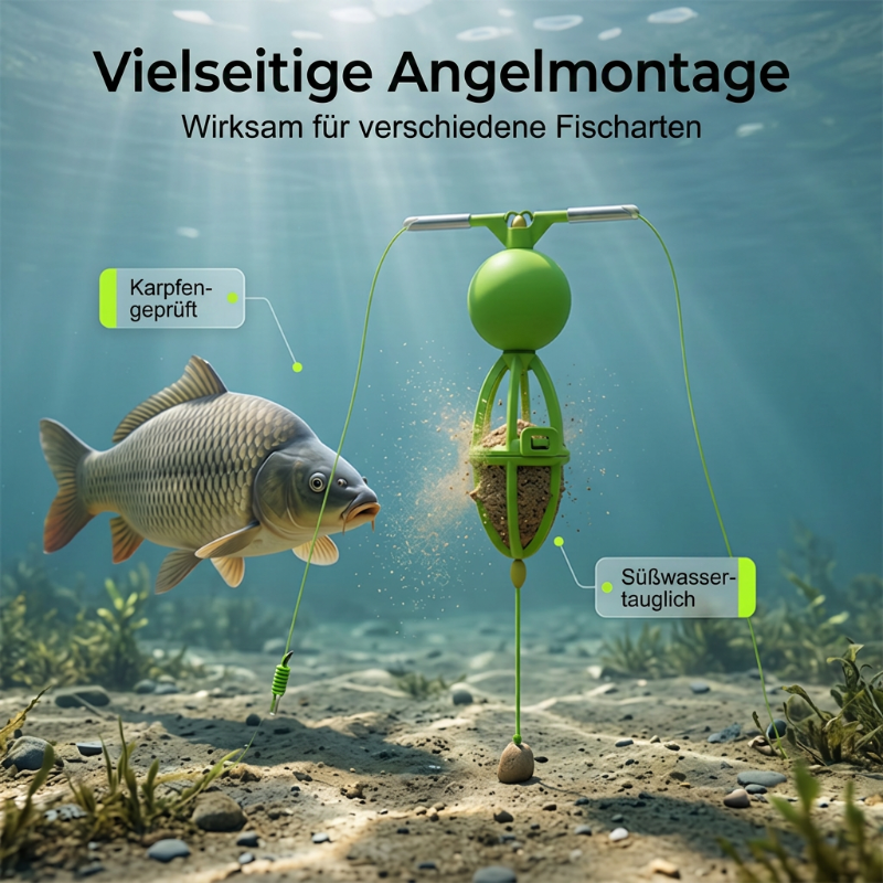 🎣 Verhedderungsfreies Futterkorb Angelsystem – einfach von unten befüllbar 💧