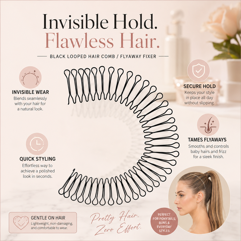 Peigne flexible « Invisible Grip » pour cheveux rebelles