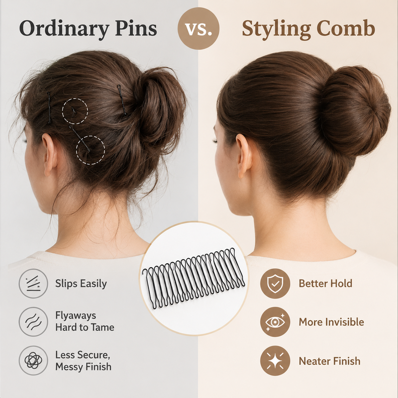 Peigne flexible « Invisible Grip » pour cheveux rebelles