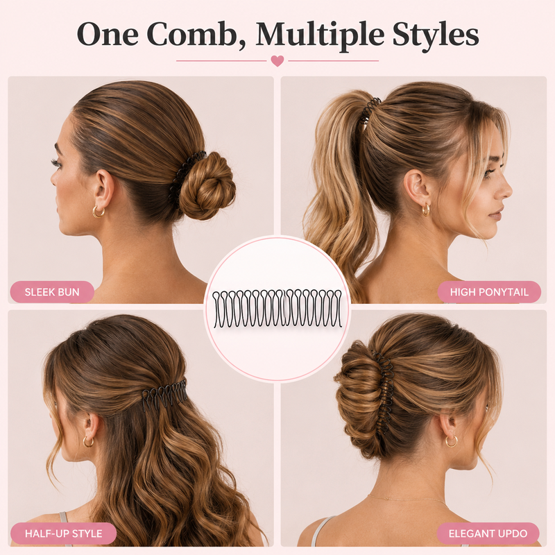 Peigne flexible « Invisible Grip » pour cheveux rebelles