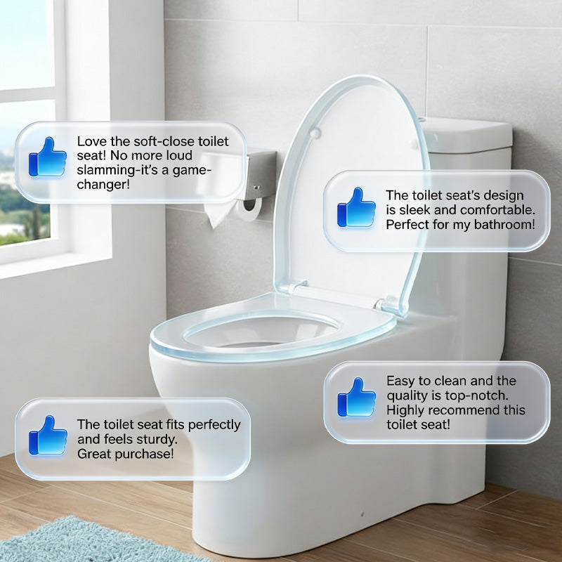 Langlebiger Toilettensitz mit Soft-Close-Funktio