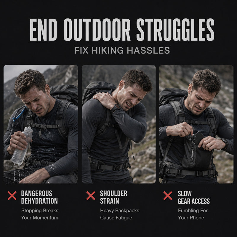 🚴【 Limitiertes Angebot – 50% Rabatt】♂️🥤✨Brusttasche, Trinksystem-kompatible Radweste für Herren