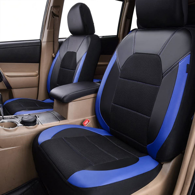 🚗🖤 50% RABATT! Universelles Set aus weichem Leder-Autositzbezügen – Premium-Kunstleder, Diamant-Quilt & Airbag-kompatibel – Schützt Originalsitze & veredelt den Innenraum ✨