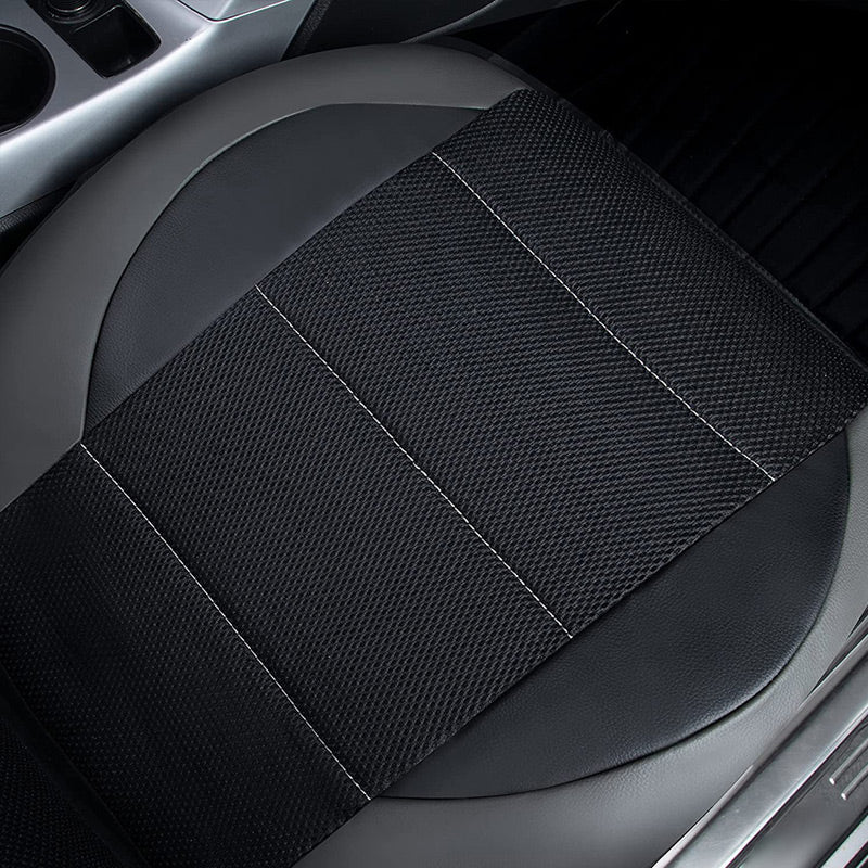 🚗🖤 50% RABATT! Universelles Set aus weichem Leder-Autositzbezügen – Premium-Kunstleder, Diamant-Quilt & Airbag-kompatibel – Schützt Originalsitze & veredelt den Innenraum ✨