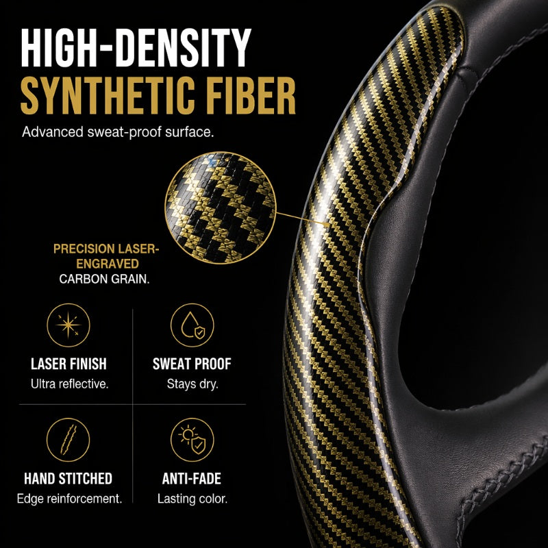 ✨ 50 % Rabatt – Carbon-Lenkradcover mit Leder-Optik – rutschfester Halt, atmungsaktiv & langlebig – für 37–39 cm Lenkräder 💨