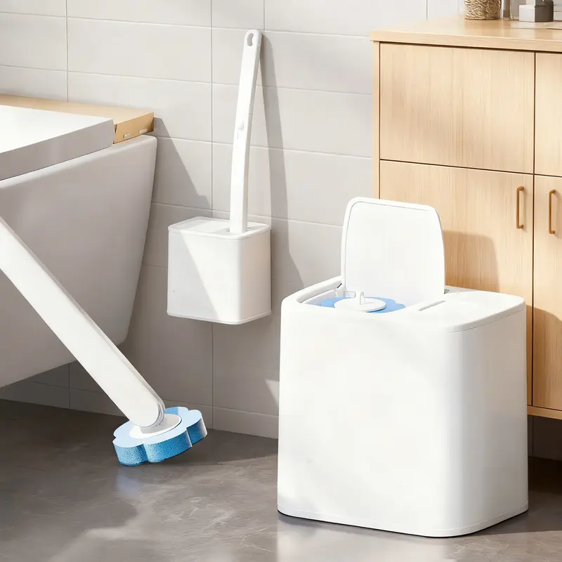 🚽 50% RABATT! 🧹 Engångs toalettborsteset med 18 refills – Hygienisk, praktisk & klar för användning – Perfekt för enkel & snabb toalettrengöring ✨