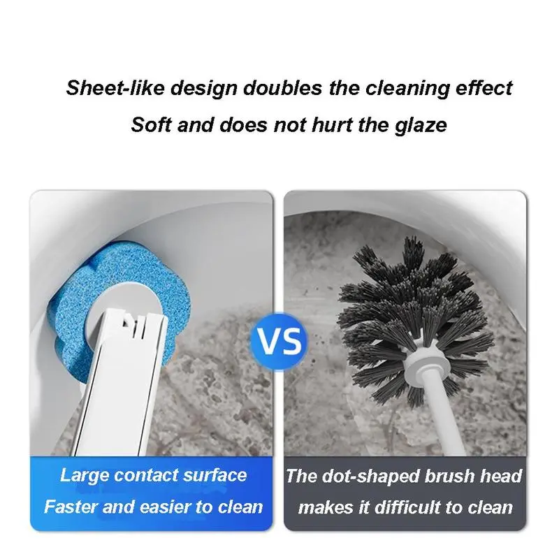🚽 50% RABATT! 🧹 Engångs toalettborsteset med 18 refills – Hygienisk, praktisk & klar för användning – Perfekt för enkel & snabb toalettrengöring ✨