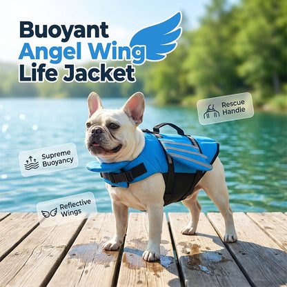 🐶🦺 Reflektierende Rettungsweste in Form von Engelsflügeln für Hunde ✨🌊