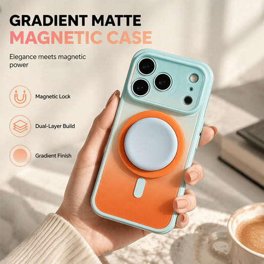 📱🍀 ZEITLICH BEGRENZT 50% RABATT! Magnetische Farbverlauf-Handyhülle mit integriertem Ständer – Rundum-Schutz, kabelloses Laden & freihändiges Anschauen 💖✨