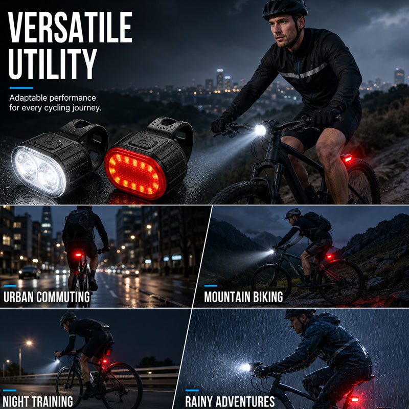 🚴【Limitiertes Angebot – 50% Rabatt】💡 USB-aufladbares Fahrradlicht-Set – Helles LED-Licht, USB-aufladbar & einfache Montage – Perfekt für Nachtfahrten & städtisches Pendeln 🚦