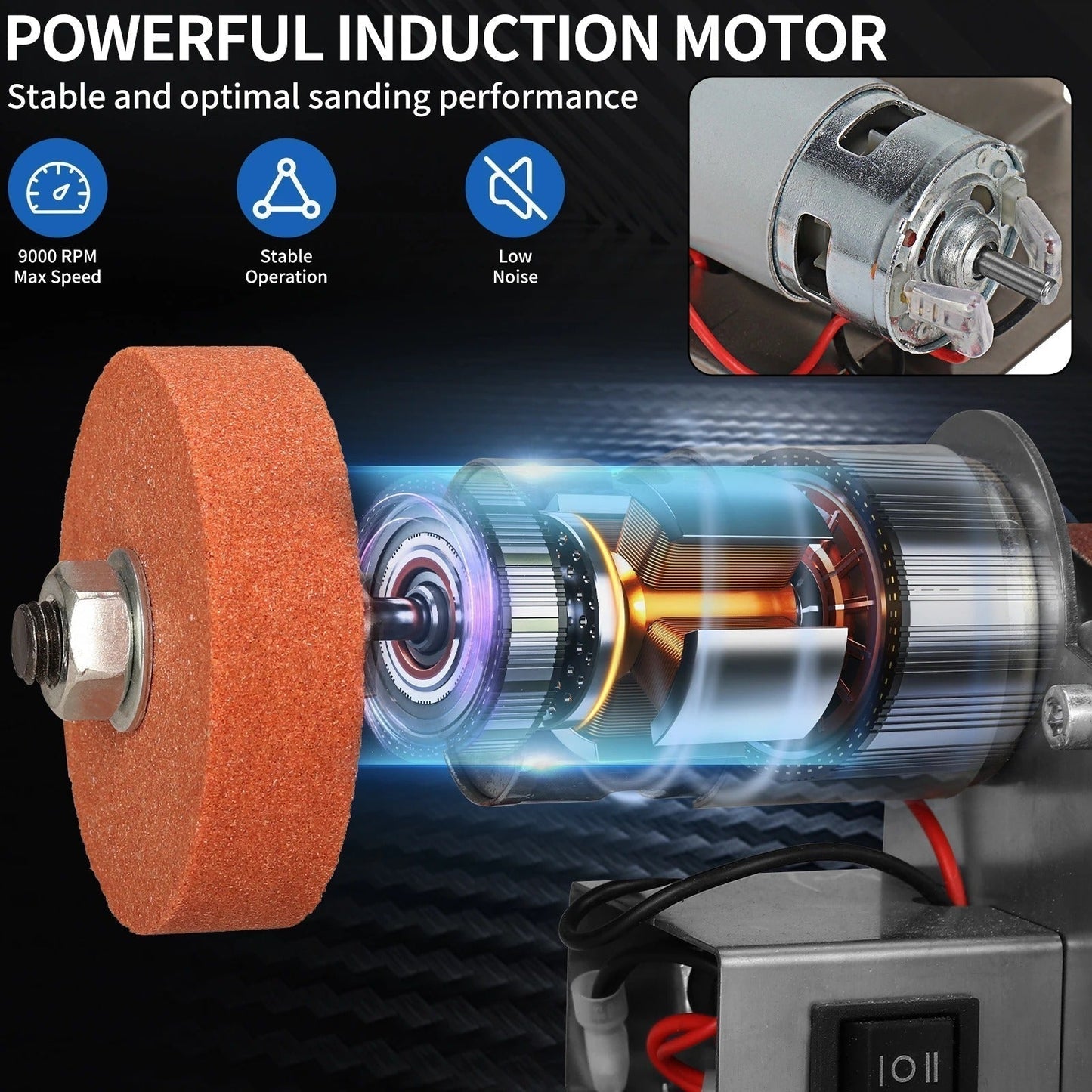 Mini Elektro Bandschleifer – Tragbarer Schleifer & Polierer für Holz, Metall und DIY-Projekte