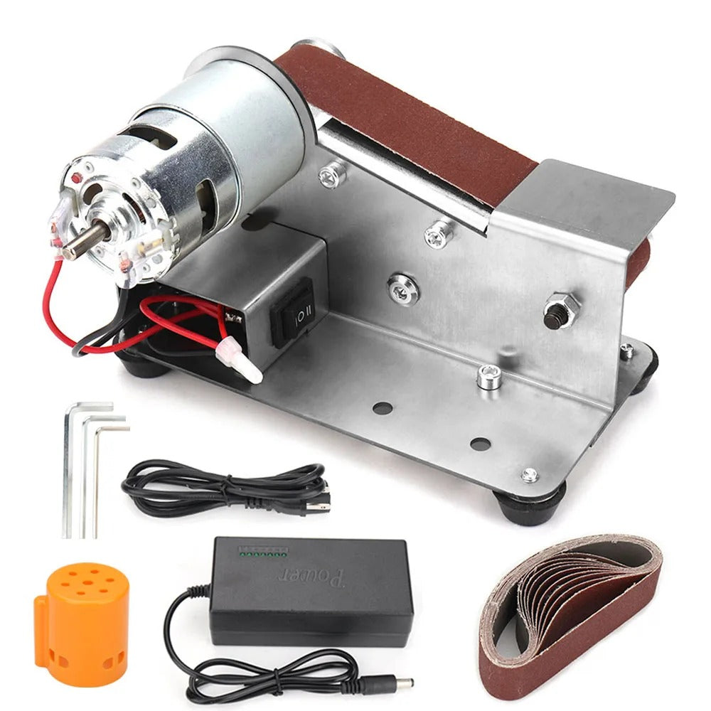 Mini Elektro Bandschleifer – Tragbarer Schleifer & Polierer für Holz, Metall und DIY-Projekte