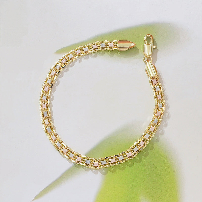 📢📢50% RABATT !!⏰Damen-Armband mit angesetzter Goldkette