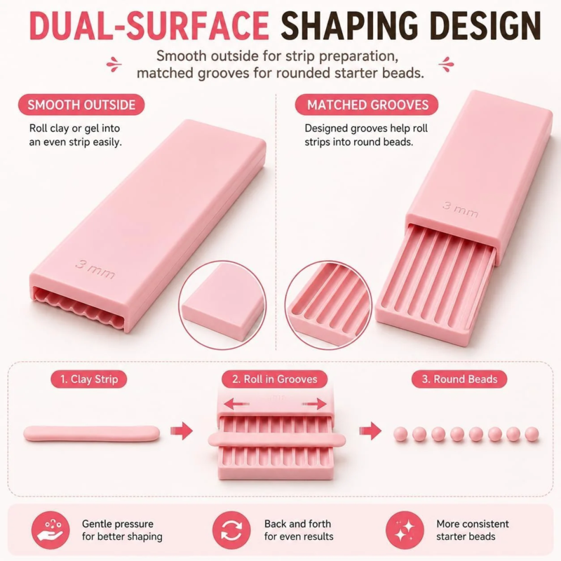 3D-gedrucktes Mini-Formset für Tonkugeln