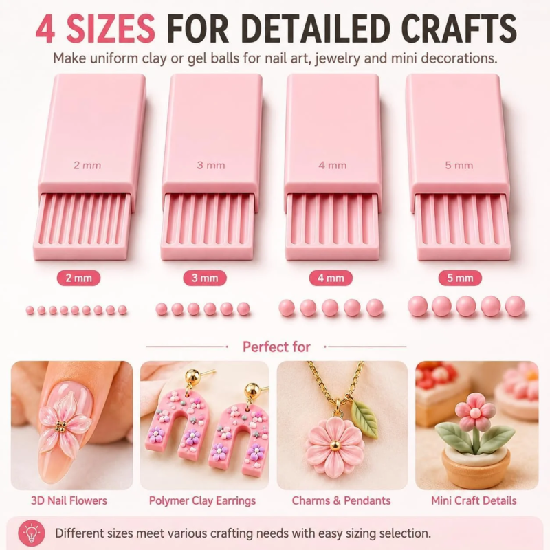 3D-gedrucktes Mini-Formset für Tonkugeln