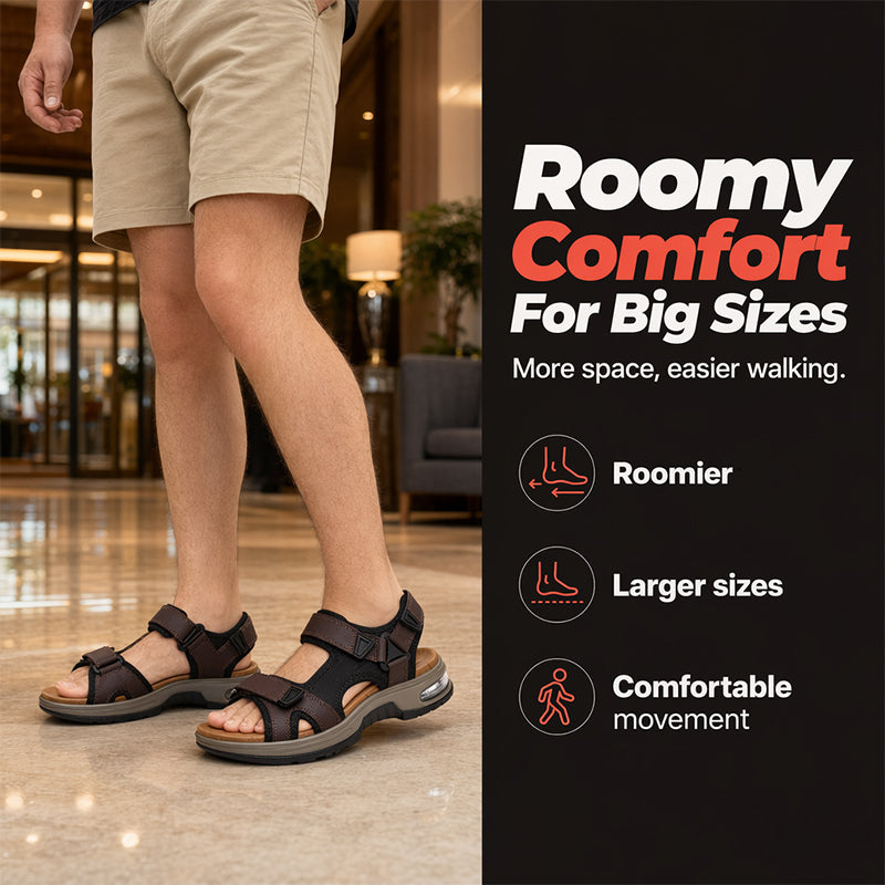 🏃‍♂️ 50 % Rabatt – Herren-Sportsandalen mit Luftpolstersohle – weiches Fußbett, rutschfeste Sohle & langlebig – ideal für Spaziergänge, Reisen & aktive Tage 🌿