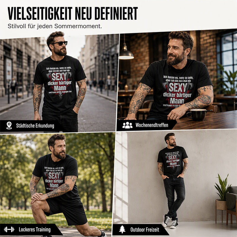 👕😂 50% RABATT! Herren Kurzarm-T-Shirt mit humorvollem Slogan – Lässig, bequem & garantiert gut gelaunt – Perfekt für den Alltag, Partys & Biergarten ✨