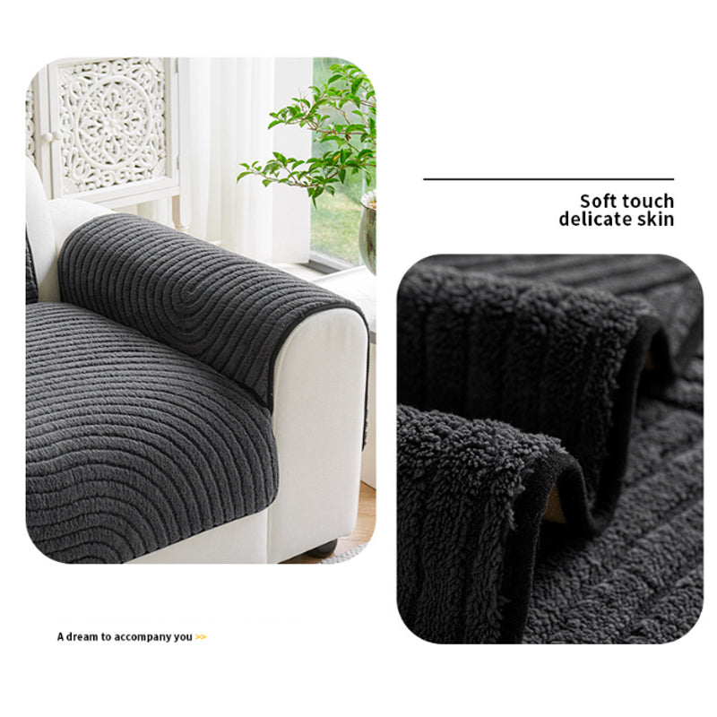 🔥 50% RABATT! ❄️ Baumwoll-Samt Sofaüberwurf – Rutschfest, ultraweich & wärmend – Plüsch-Couchauflage für Wohnzimmer, Haustiere & Familie ✨