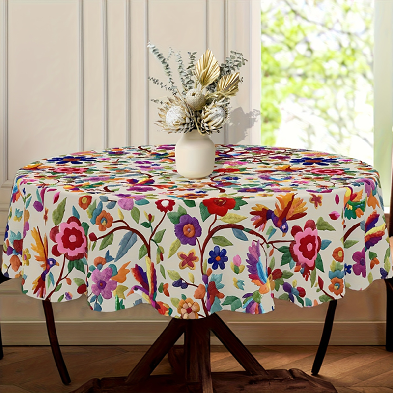 🌸50% RABATT!🏡✨ Retro Blumen Tischdecke – Stilvoll für Esszimmer & Garten
