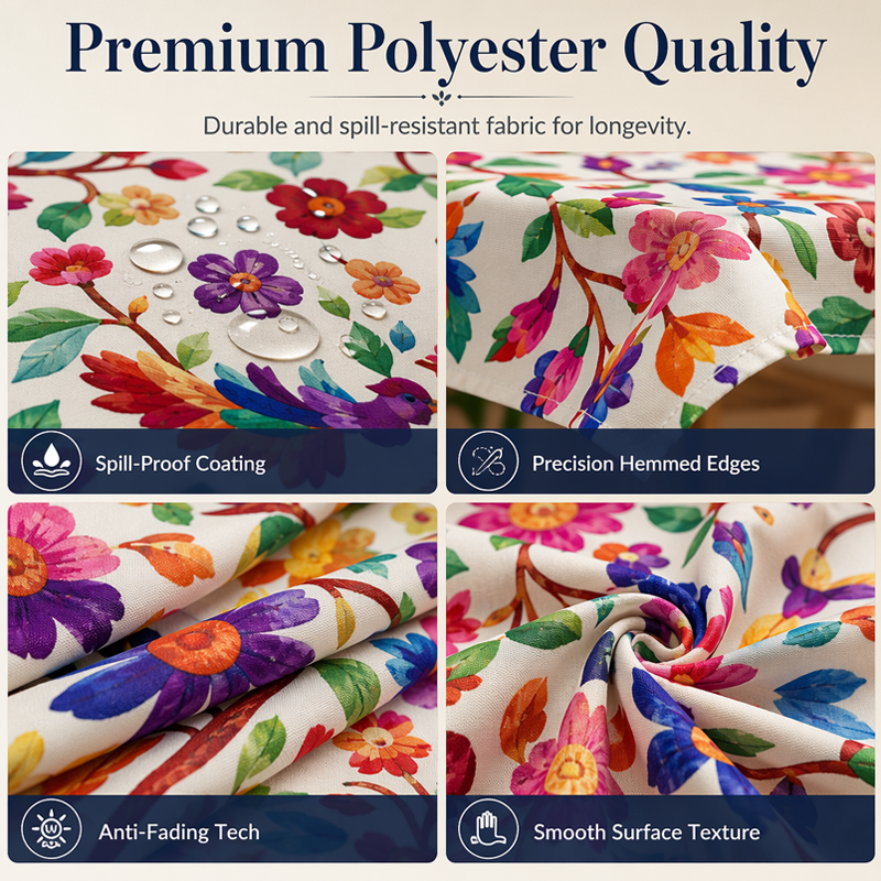 🌸50% RABATT!🏡✨ Retro Blumen Tischdecke – Stilvoll für Esszimmer & Garten