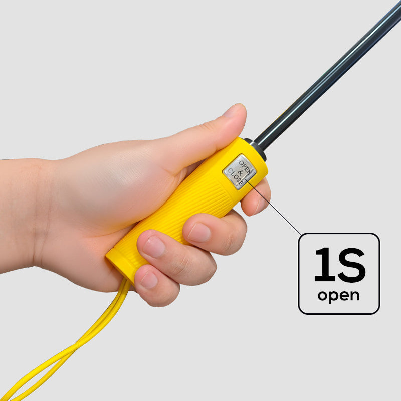 ☂️  Großer automatischer Sonne- & Regenschirm – 3-fach Automatik, windfest & UPF 50+ – Extra großes Dach (Ø 105–125 cm) – Ideal für Pendler & Familien ✨