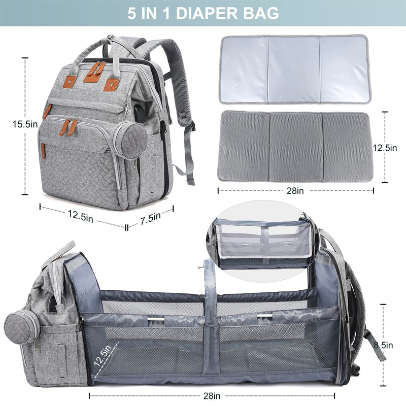 🔄 2-in-1: Faltbare Wickeltasche + Mobile Wickelstation 👶🧳 | Der ultimative Reisebegleiter! ⭐