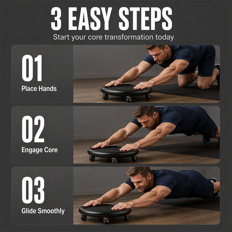 💪50% RABATT! 🏃‍♀️ Abdominal‑Roller‑Rad mit Kniepolster – Für effektives Bauchmuskeltraining😮‍💨