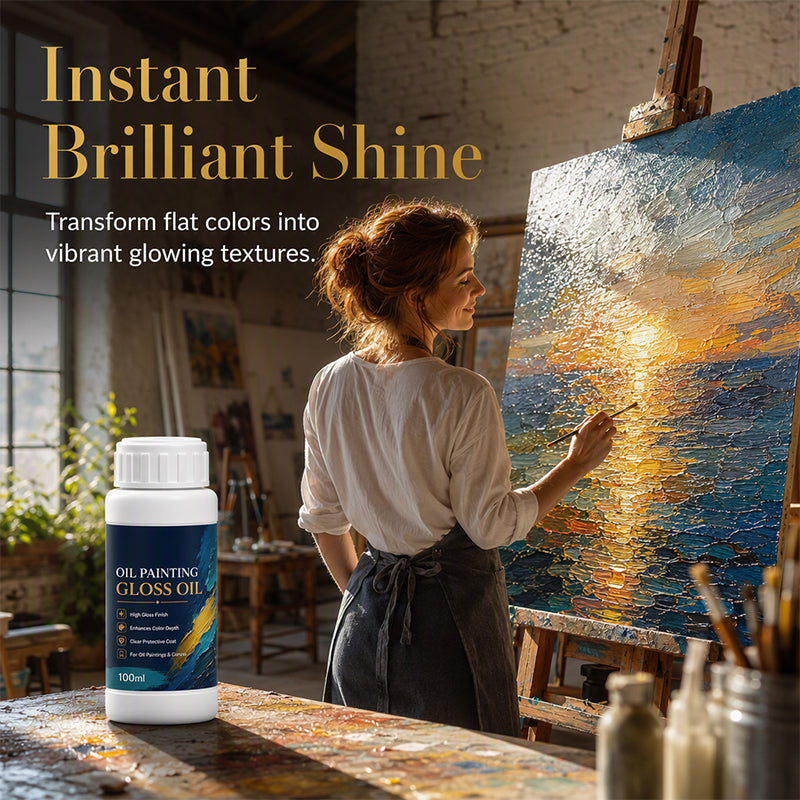 🎨 ZEITLICH BEGRENZT 50% RABATT! 💧 Glanzlack für Ölgemälde – Professioneller Hochglanz, intensiviert Farbtiefe & schützt Kunstwerke ✨