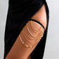 Multi-Layer Heart Tassel Thigh Chain