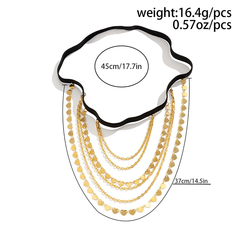 Multi-Layer Heart Tassel Thigh Chain