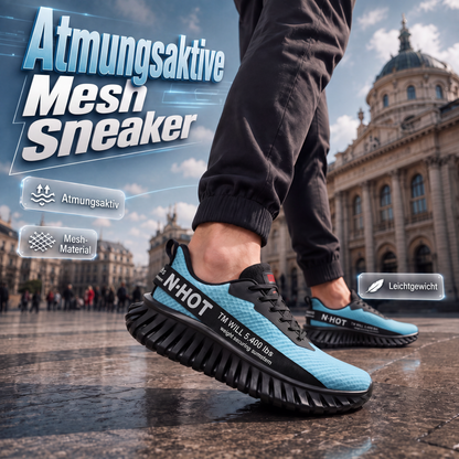 Leichte, atmungsaktive Herren-Sneaker mit dicker Sohle