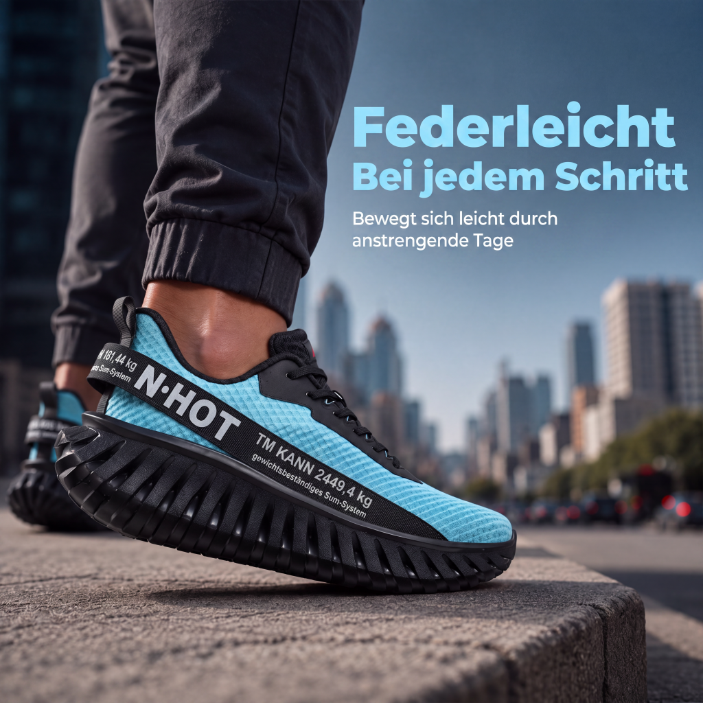 Leichte, atmungsaktive Herren-Sneaker mit dicker Sohle
