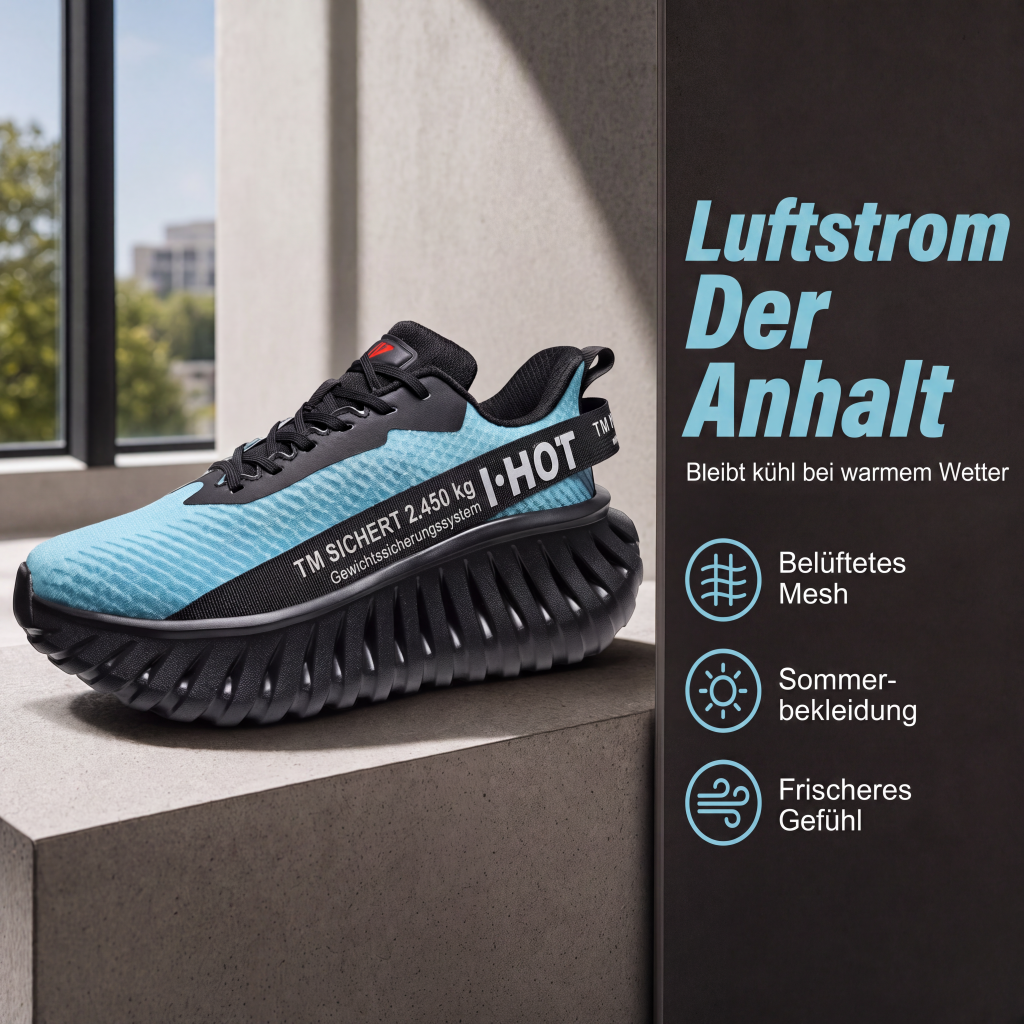 Leichte, atmungsaktive Herren-Sneaker mit dicker Sohle