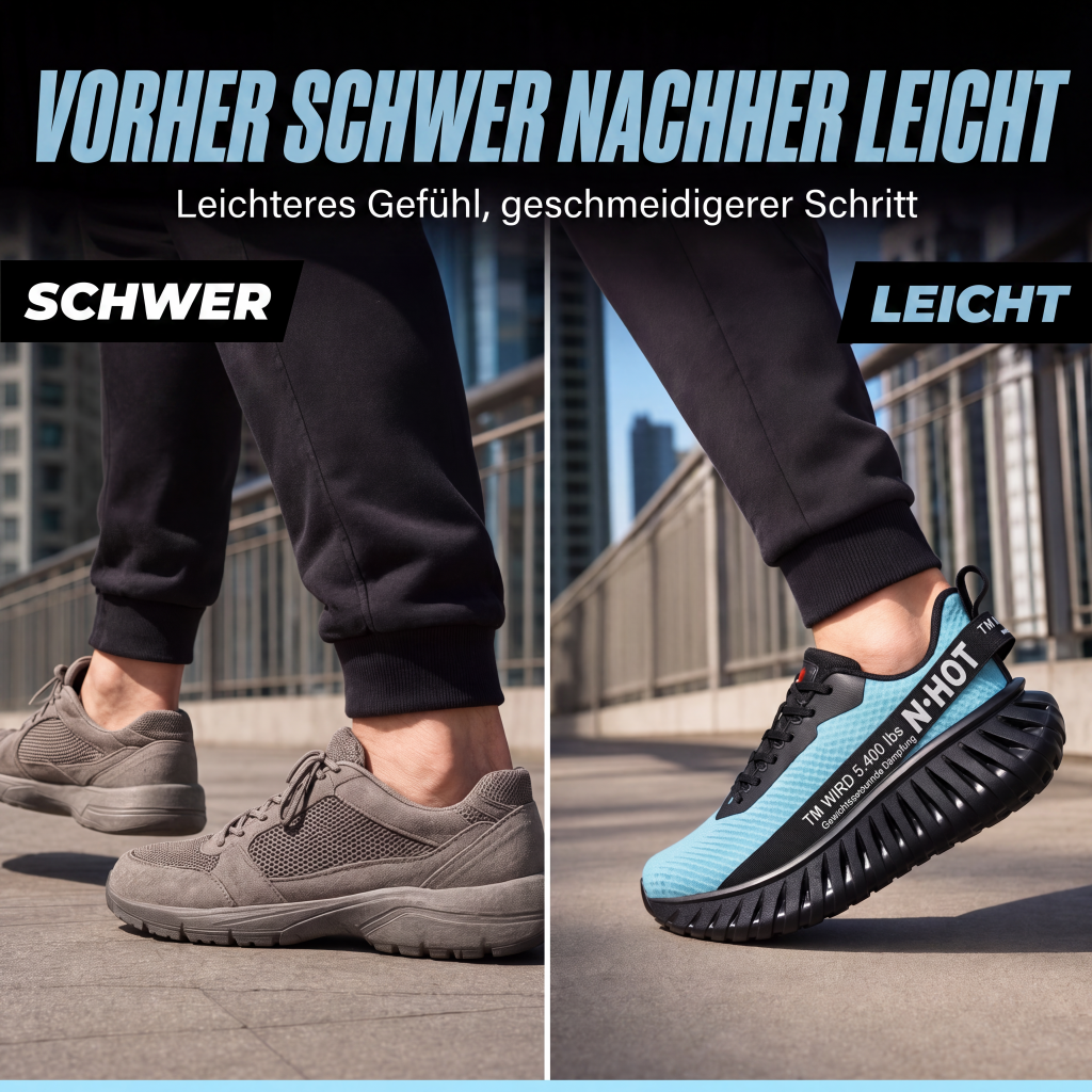 Leichte, atmungsaktive Herren-Sneaker mit dicker Sohle
