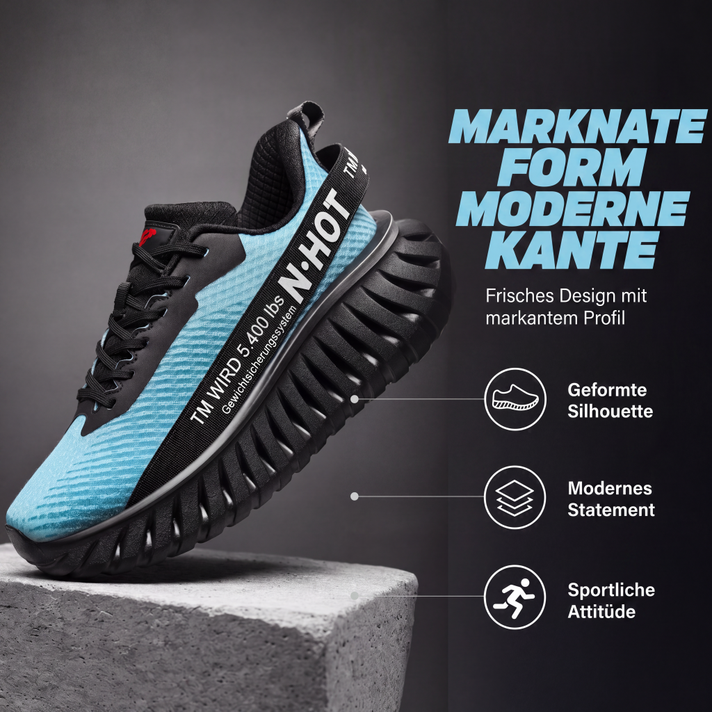 Leichte, atmungsaktive Herren-Sneaker mit dicker Sohle