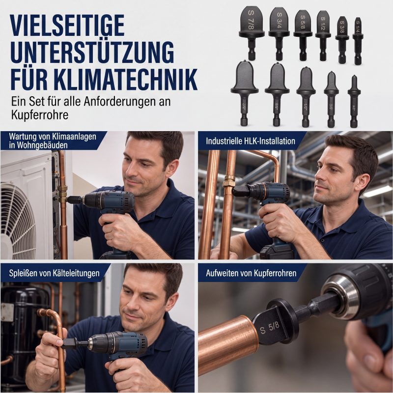 🔧⚡ HVAC-Bördelwerkzeug-Set – 50% RABATT! Reibungserweiterung, gehärteter Stahl, lasergravierte Größen – saubere Verbindungen. 🛠️