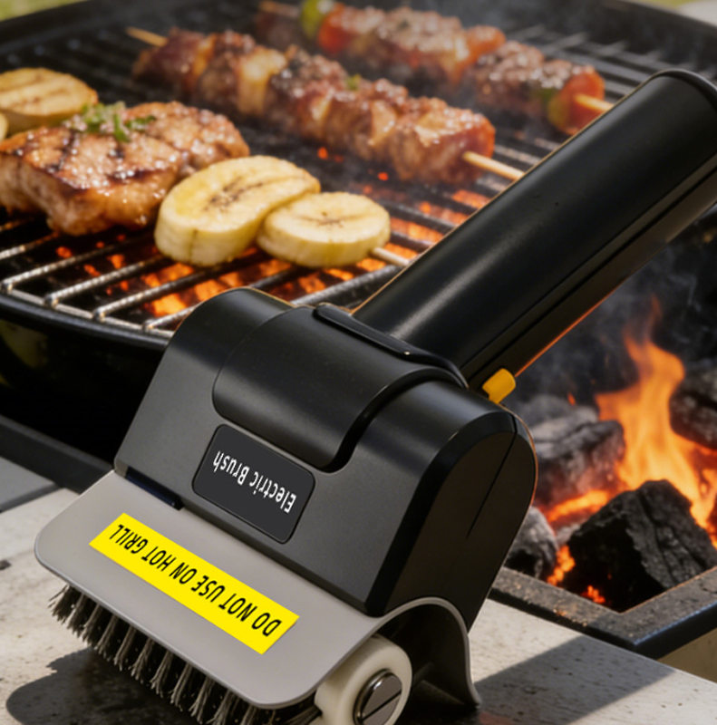 Grillbürste Elektrisch Kabellos – Kein Schrubben, voller Glanz! 🔥 1100 U/min, 90 Min. Akku, splitterfrei ⚡ Limitiertes Angebot ⏳