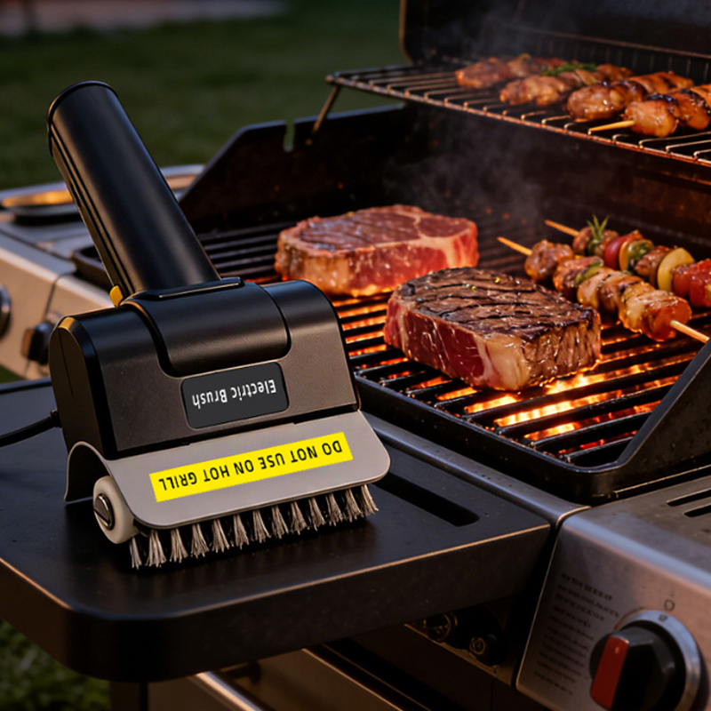 Grillbürste Elektrisch Kabellos – Kein Schrubben, voller Glanz! 🔥 1100 U/min, 90 Min. Akku, splitterfrei ⚡ Limitiertes Angebot ⏳