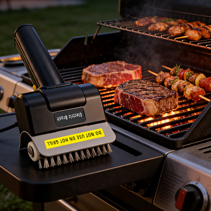 Grillbürste Elektrisch Kabellos – Kein Schrubben, voller Glanz! 🔥 1100 U/min, 90 Min. Akku, splitterfrei ⚡ Limitiertes Angebot ⏳